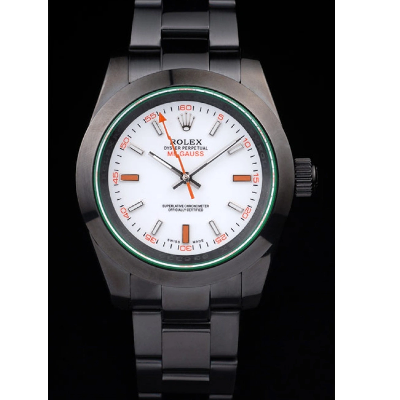 Good Copy Rolex Watches Dial Saphire Pro-Hunter Rolex Green Milgauss White Tinted 1015
